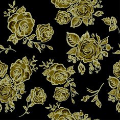 Art Deco floral seamless pattern with roses