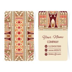 Vector template business cards with abstract geometric background
