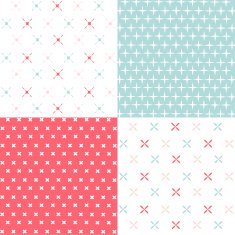 Set of seamless geometric patterns N22