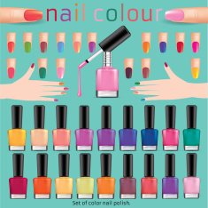 Set of color nail polish N3