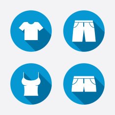 Clothes signs T-shirt and pants with shorts N19