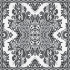 grey ornamental floral paisley bandanna N9