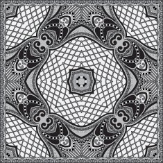 grey ornamental floral paisley bandanna N11
