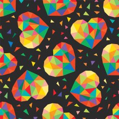 colorful hearts seamless background