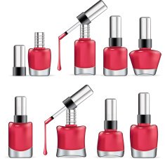 Isolated Pink Nail Polish Vector
