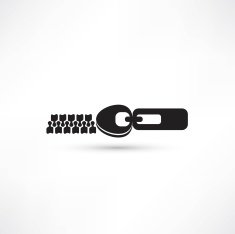 zippers icons over white background vector illustration N2