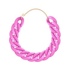 Chunky chain necklace or bracelet - pink color