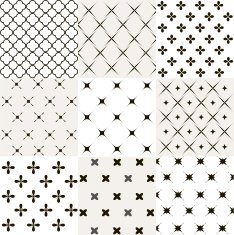 Set of seamless geometric patterns N23