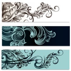 Brochures set with Victorian ornament