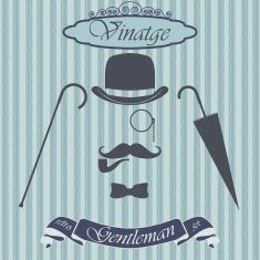 Retro gentleman elements set N2