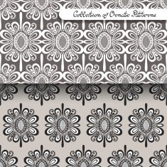 Set of 2 Seamless Vintage Patterns (Vector) N4