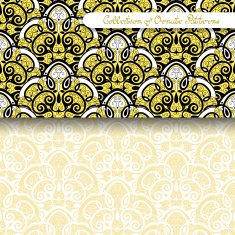 Set of 2 Seamless Vintage Patterns (Vector) N6