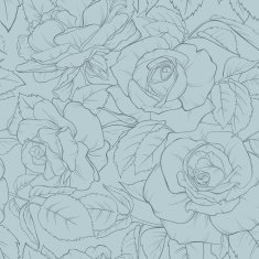 Rose vector seamless pattern N2