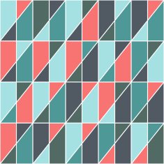 Retro seamless pattern with triangles and rectangles