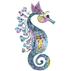 Creative Watercolor Seahorse