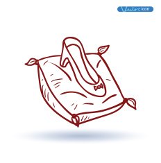 princess shoe hand drawn vector N2