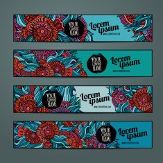 Vector banners template set N2