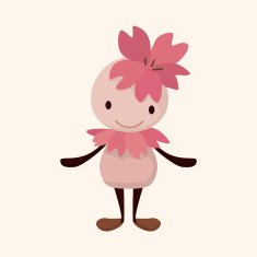 flower elf theme elements vector eps N34
