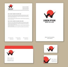 corporate Identity mountains and sun Mountain - letter W N2