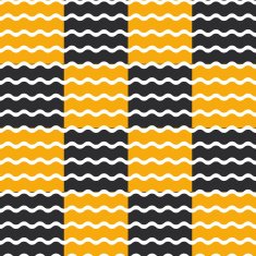 Black and orange wave background seamless pattern Vector