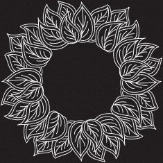 vector doodle pattern of spirals swirls and flowers N9
