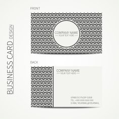 Business card template for design Pattern with triangle Calling card