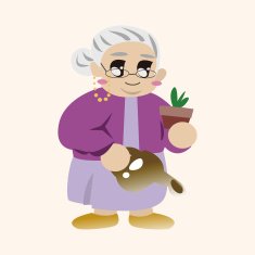 family grandmother character theme elements N43