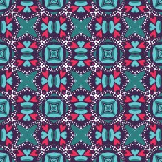 Seamless circle vintage flower pattern N12