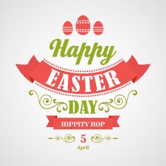 Happy Easter Typographical Background