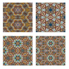 Set of colorful Rock and bead Seamless Mosaic background N2