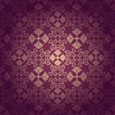 Seamless floral baroque purple background