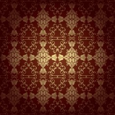 Seamless floral baroque brown background