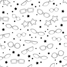 Seamless pattern with hipster stylish glasses frames N2
