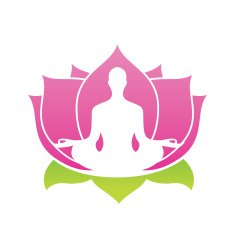 Lotus flower abstract vector logo Yoga Asana Illustration