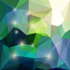 Abstract bright polygonal triangular background with glaring lights for design N39