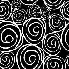 Vector black & white seamless pattern with round asymmetrical shapes N3