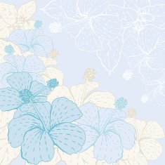Card with stylized flowers