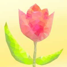 Abstract flower of triangles