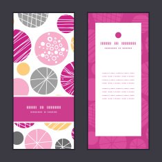 Vector abstract textured bubbles vertical frame pattern invitation greeting cards N2