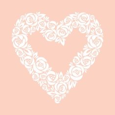 Floral love garland in the heart shape design