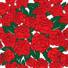 vector pattern with roses N5