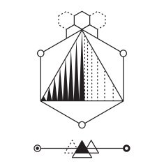 Hipster style geometric tattoo design trendy