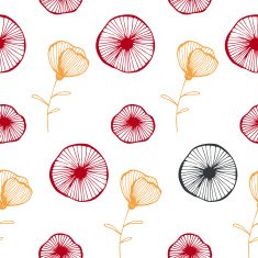 Seamless pattern with poppies N3