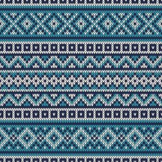 Knitted Sweater Design Fair Isle Seamless Pattern N3