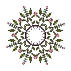 Tribal floral wreath N3