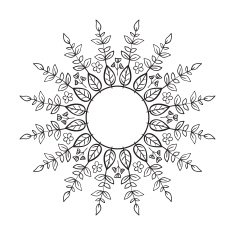 Tribal floral wreath N4