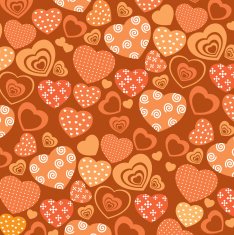 seamless hearts pattern - Illustration N2