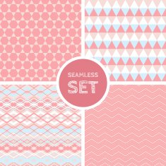Vector set of four seamless background N8