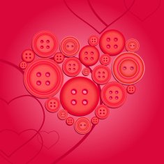 Heart from buttons