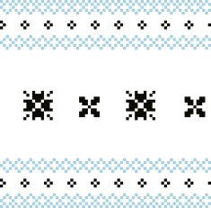 Norwegian simple pattern - black and blue